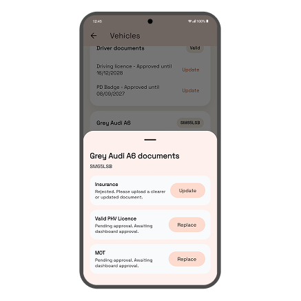 driver app view